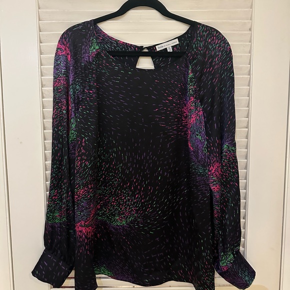 Multicolor Women's Silk Blouse - Picture 5 of 6